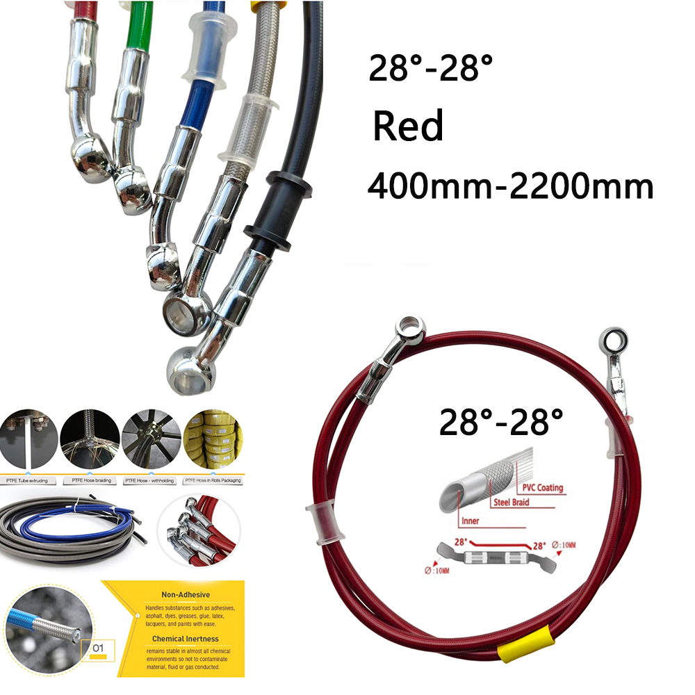 Brake Line Motorcycle - 28-28 Красный универсальный гидравлический тормозной шланг